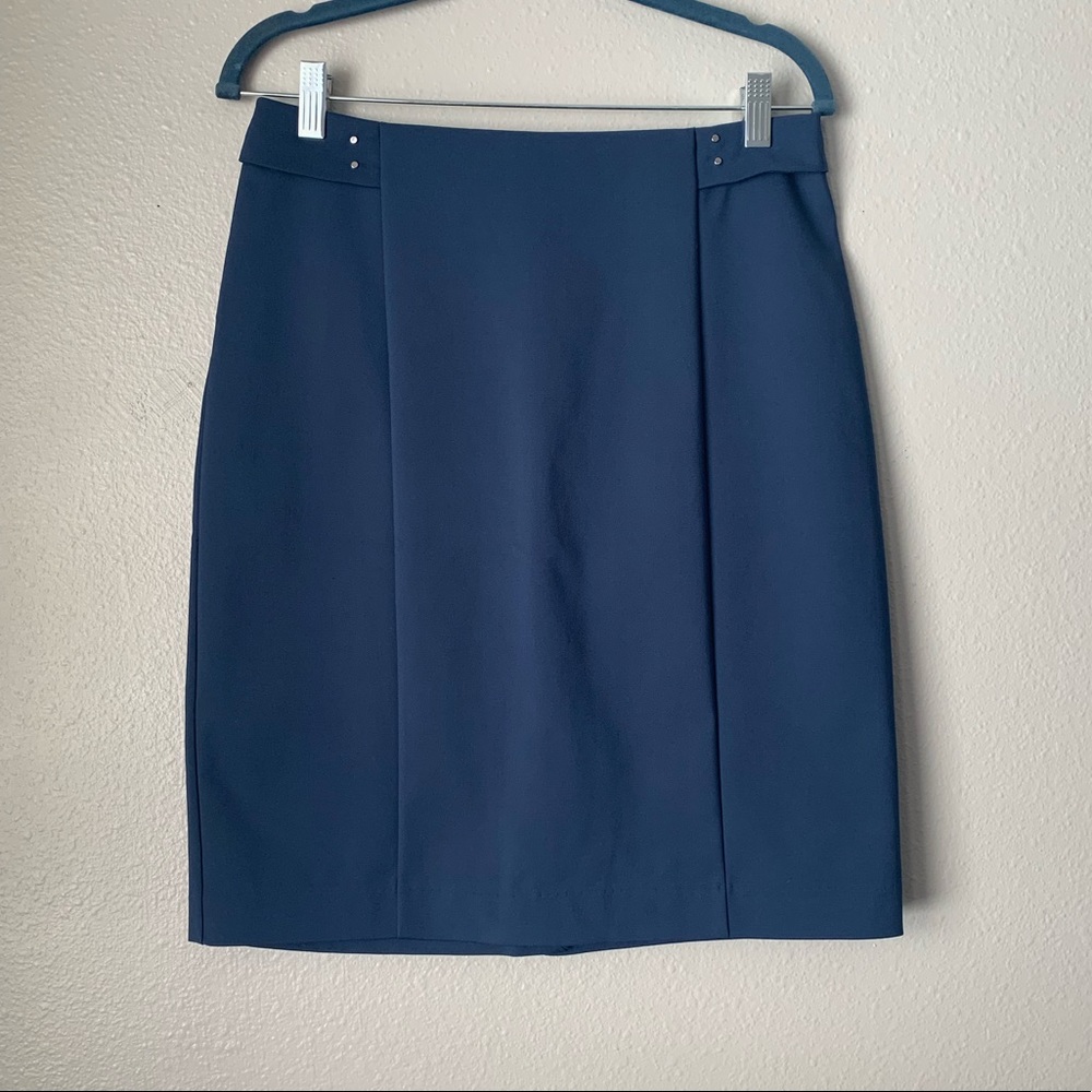 MNG Suit Navy Blue Pencil Skirt